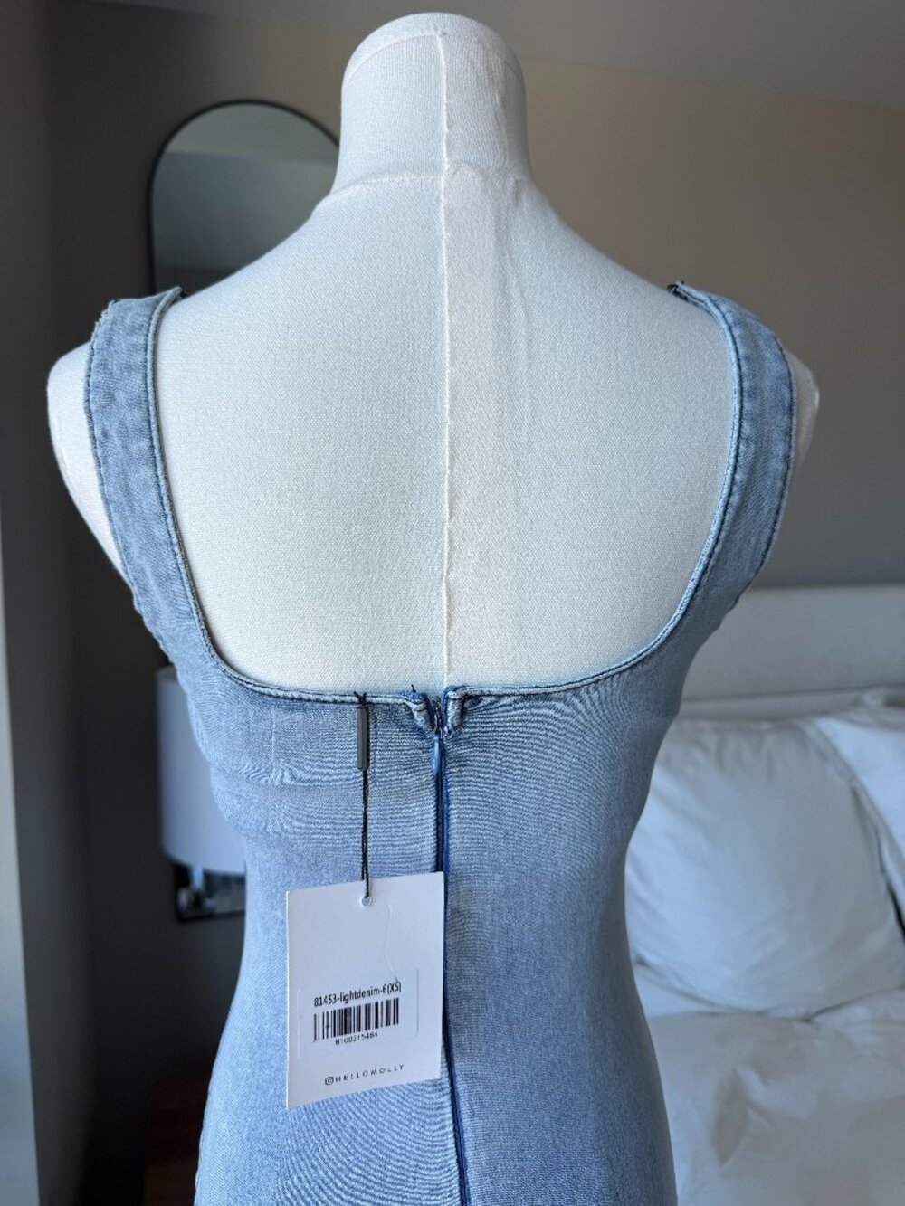 Hello Molly Light Denim Midi Dress - Picture 3 of 3